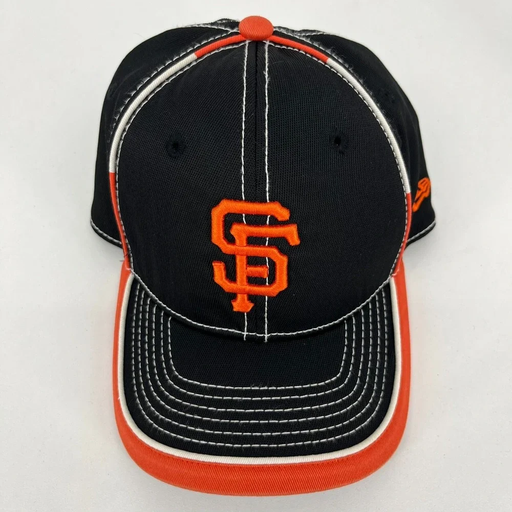 New Era San Francisco Giants 39THIRTY Hat Kids Black Orange MLB Baseball Cap